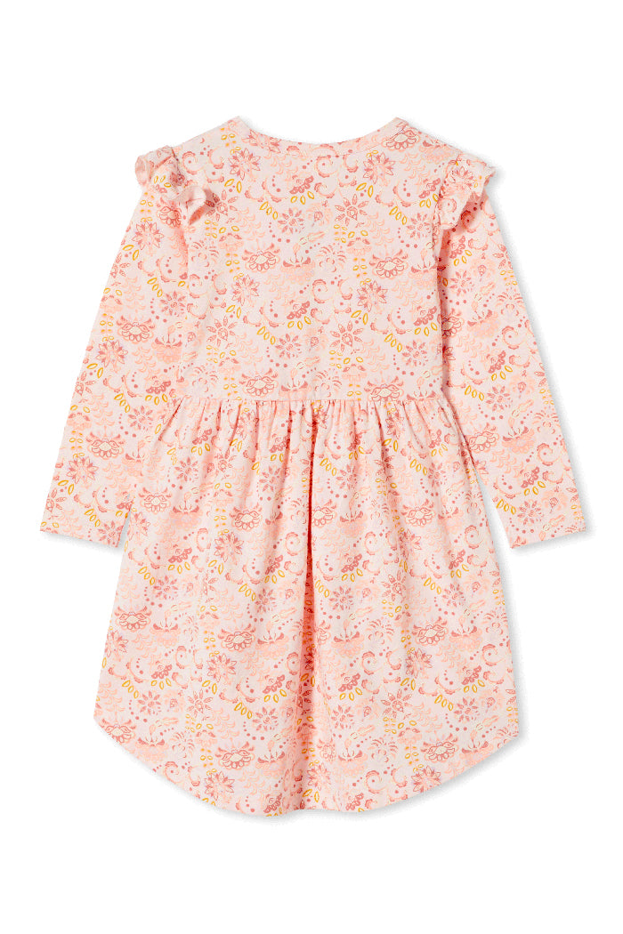 Milky Paisley dress in blossom pink