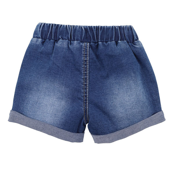 Fox & finch stretch Denim shorts indigo in blue