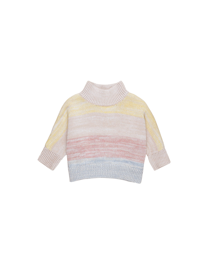 Huxbaby rainbow stripe knit jumper