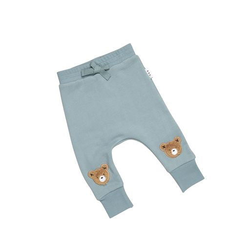 Huxbaby Furry Huxbear knee drop crotch pant teal in green