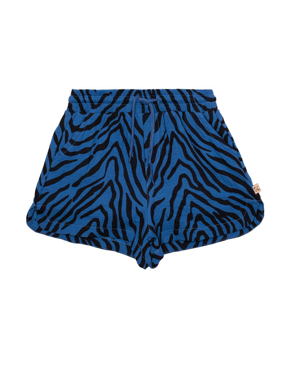 The girl club tiger stripe shorts in simple blue