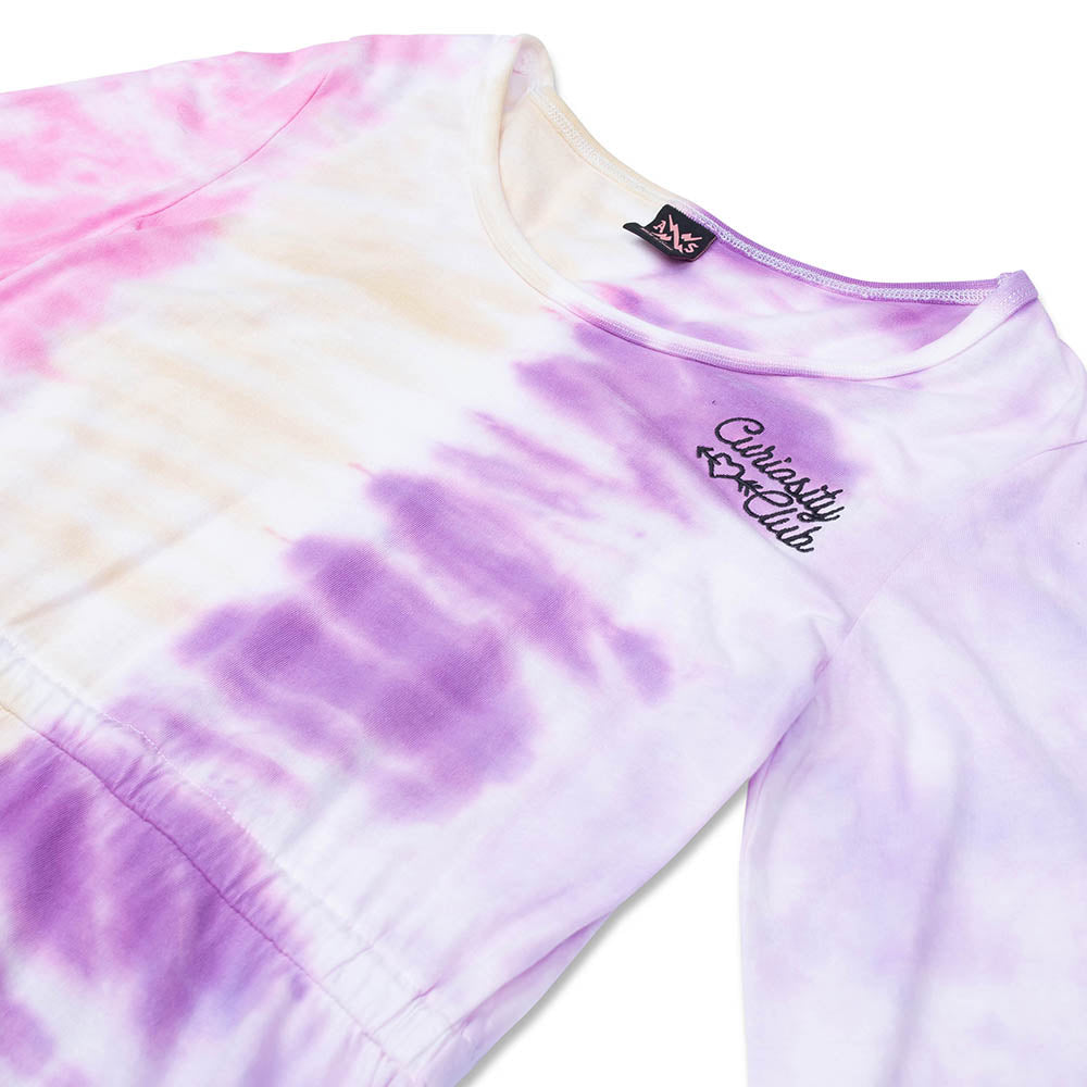 Alphabet Soup curiosity club L/S dress in multi colour