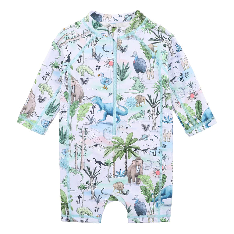 Bebe Brody print LS sunsuit in multicolour