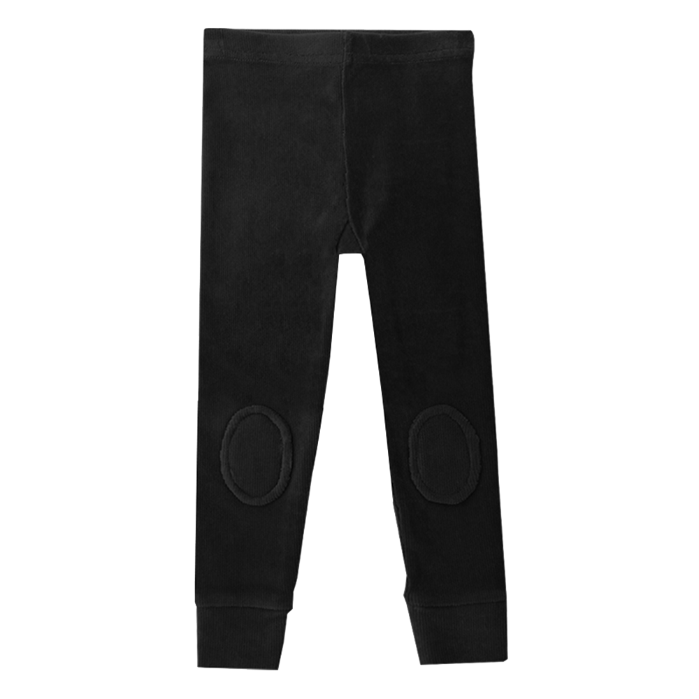 Rock Your Baby Corduroy Knee Patch Tights in black