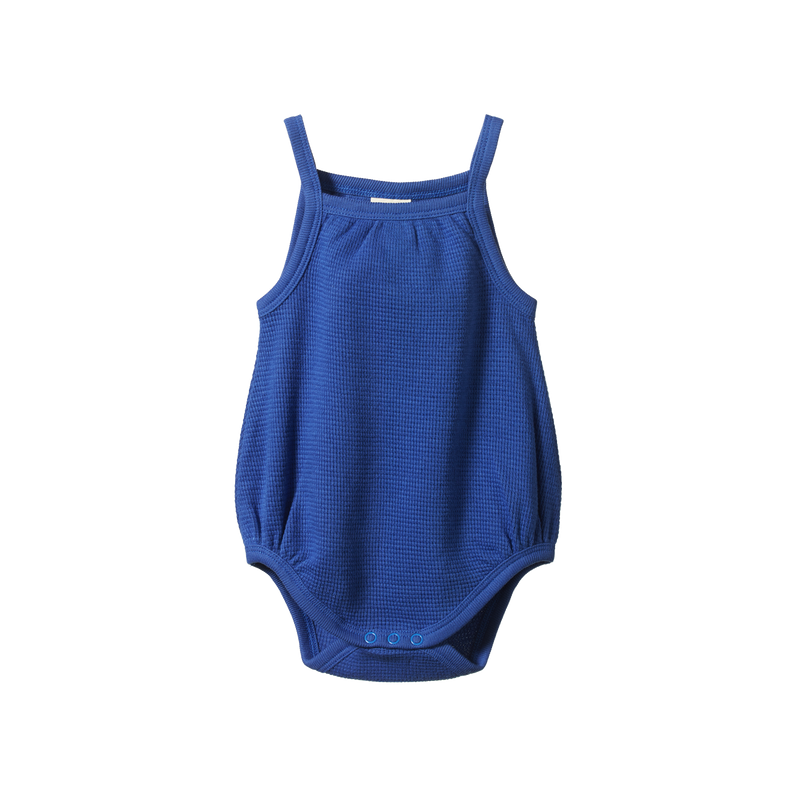 Nature baby sierra suit waffle in isle blue