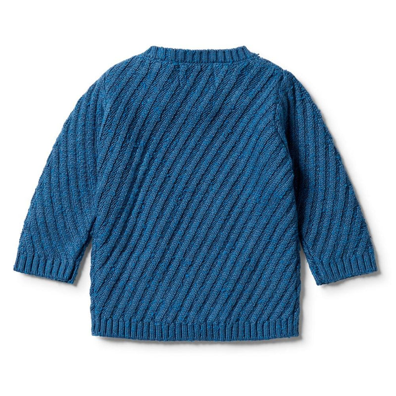 Wilson & Frenchy Knitted Jacquard Jumper - Denim Fleck