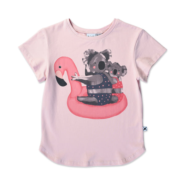 Minti Floating Koalas Tee Muted Pink in pink