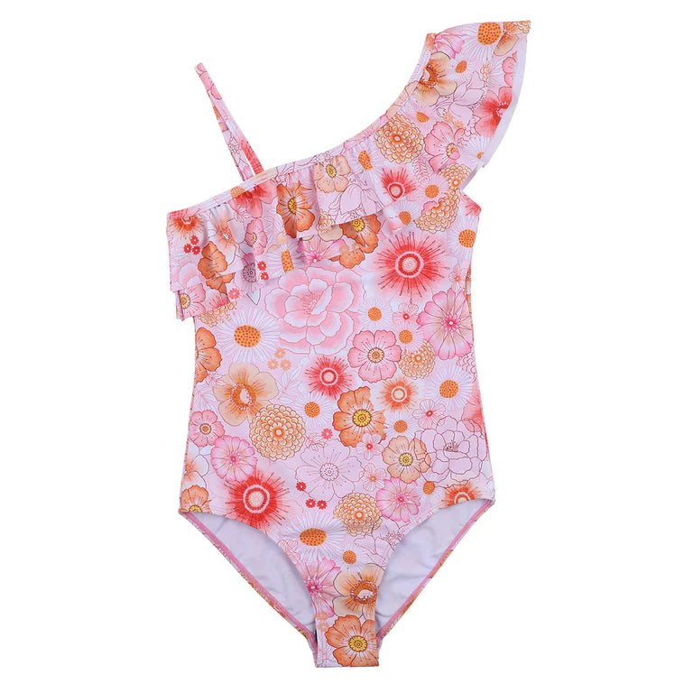 Minihaha Rae Frill swimsuit rae print in pink