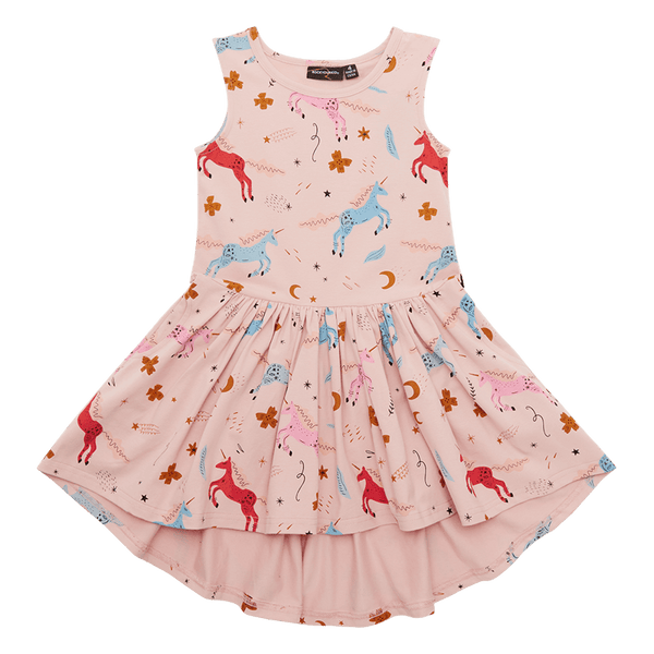 Rock Your Baby Celestial drop waist dress in pink