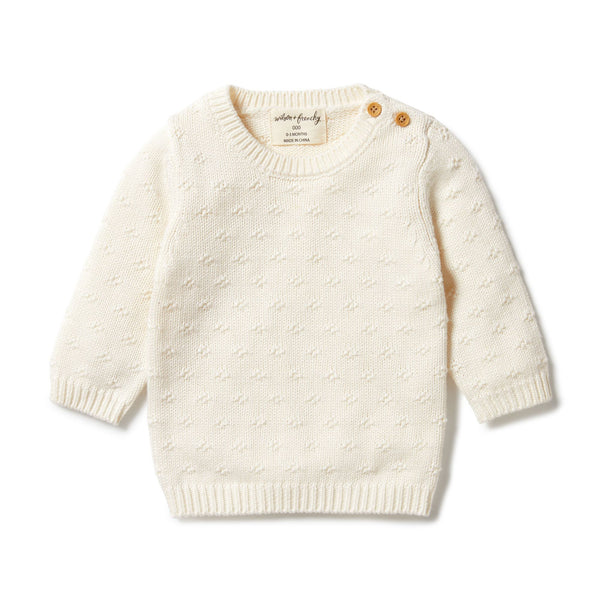 Wilson & Frenchy Knitted Ditsy jumper gardenia