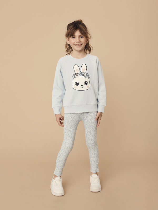 Huxbaby bunny princess sweatshirt in blue