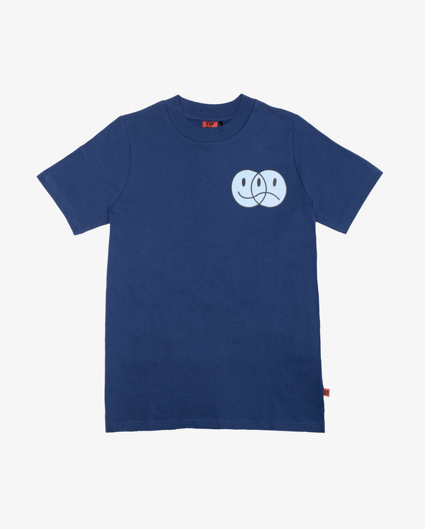 Band of Boys Happy Sad Tee Ink Blue in Blue