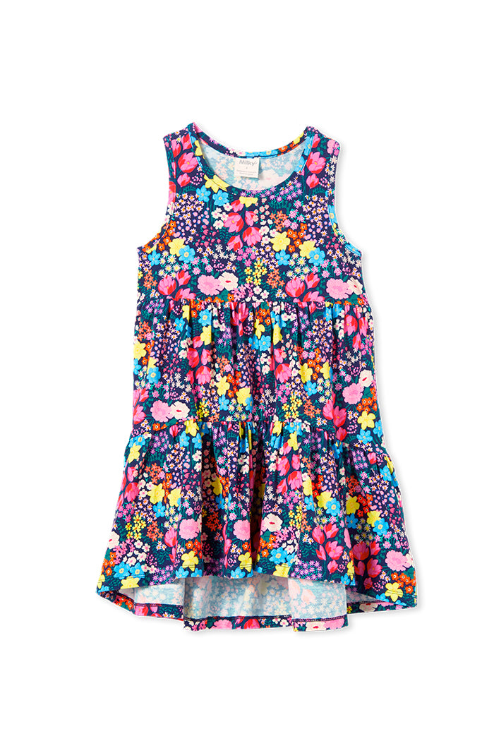 Milky Meadow Dress in Multi Colour