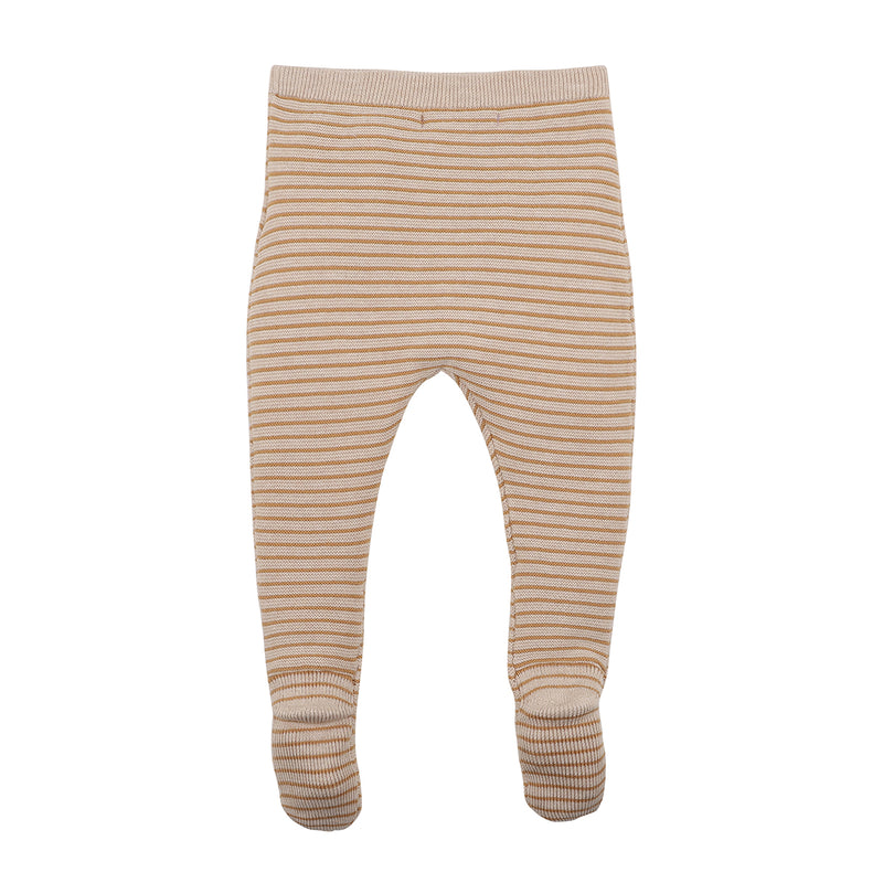 Fox & Finch bee knit leggings in honey stripe