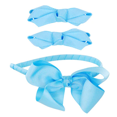 Pink Poppy School Basics Hair Accessories Set - Light Blue