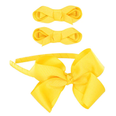 Pink Poppy School Basics Hair Accessories Set - Yellow