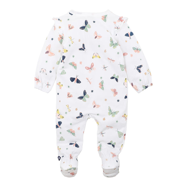 Fox & Finch flutter zip onesie in multi colour print