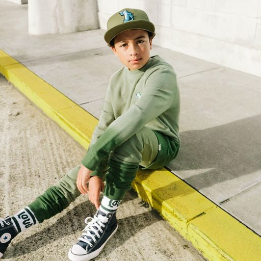 Band of Boys Joggers Green Dip Dye in Green