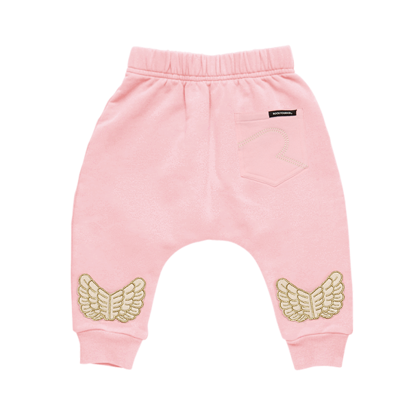 Rock Your Baby Fairy baby track pants in pink