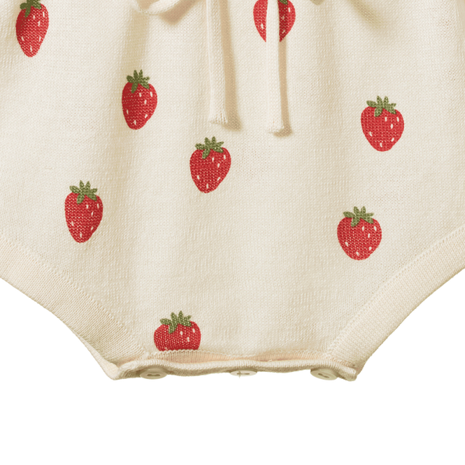 Nature Baby cotton Lottie Suit large strawberry fields