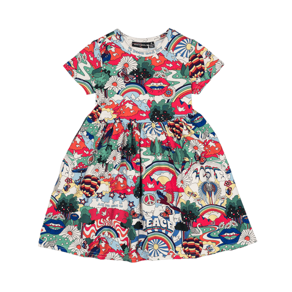 Rock your baby All you need is love dress in multi colour