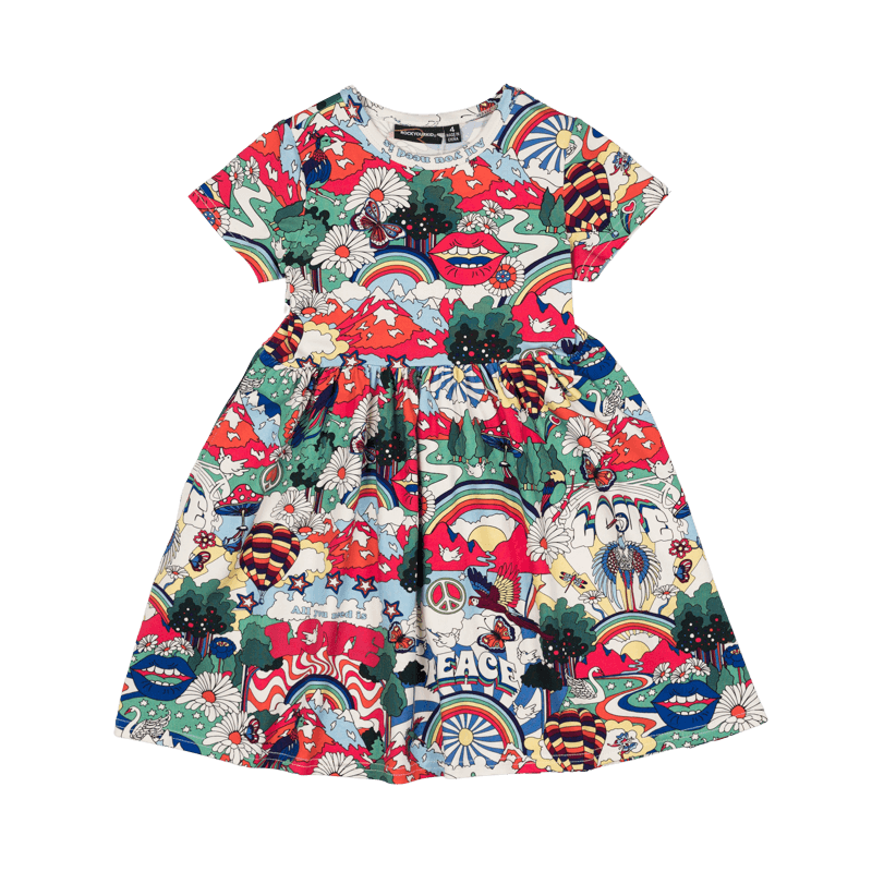 Rock your baby All you need is love dress in multi colour