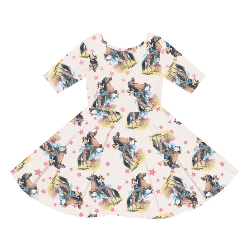 Rock your baby belle starr waisted dress in multi colour