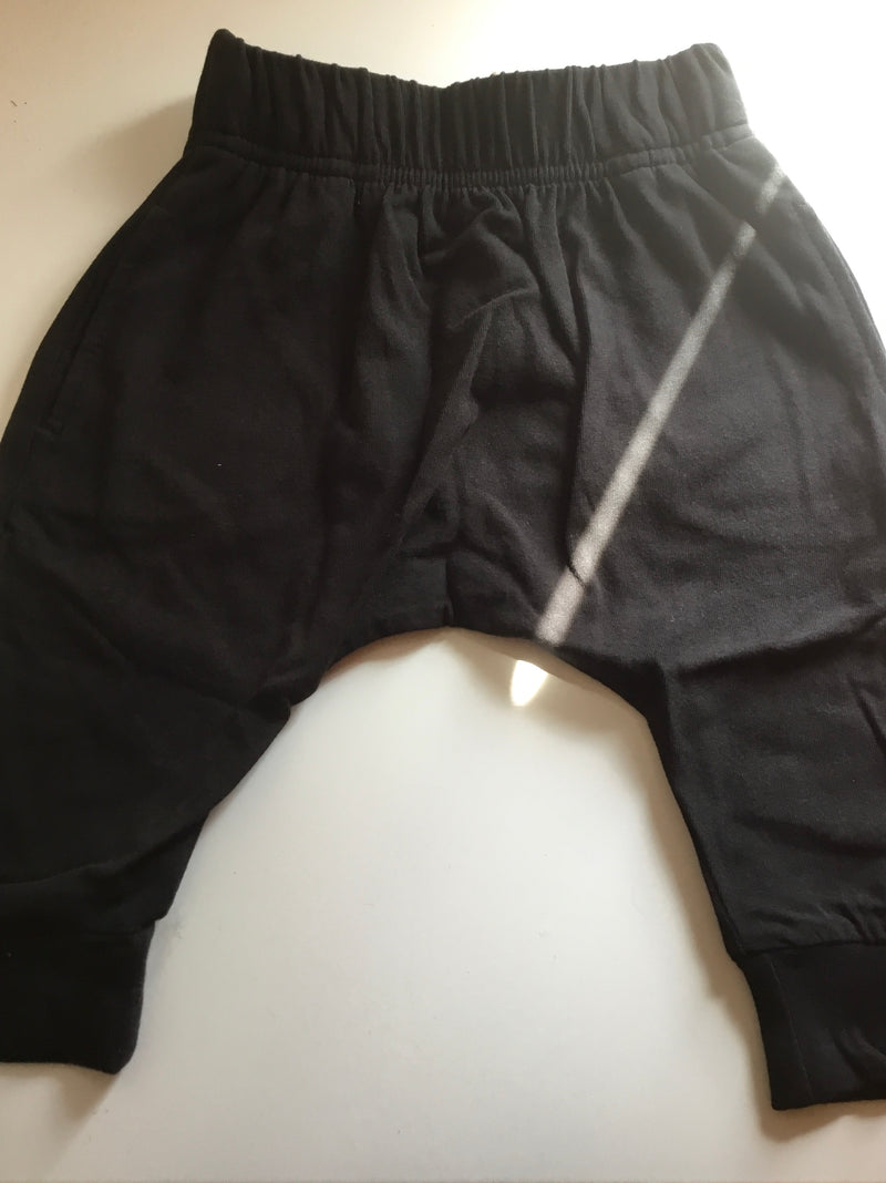 Rock Your Baby  baby slouch track pant in black