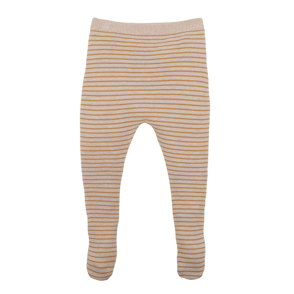 Fox & Finch bee knit leggings in honey stripe