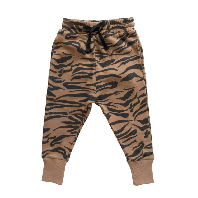 Phoenix and the Fox Tiger Stripe Track Pant in brown