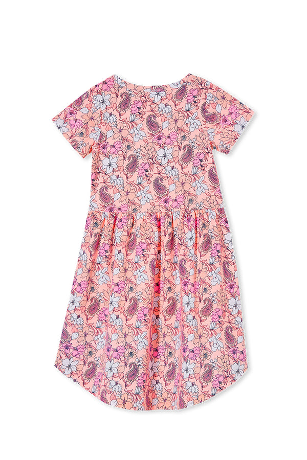 Milky paisley floral dress