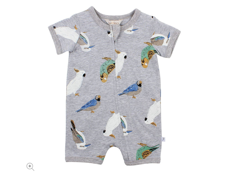 Bebe Native Print Romper in bird print