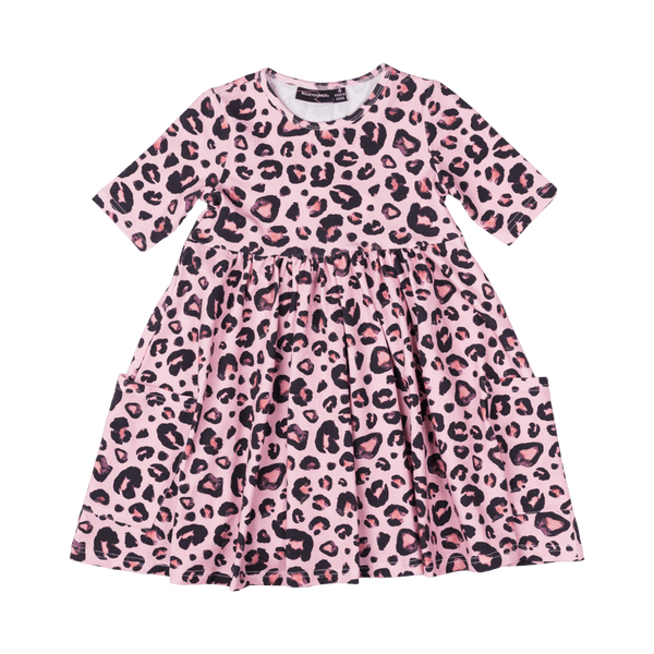 Rock Your Baby Pink leopard faye dress in pink