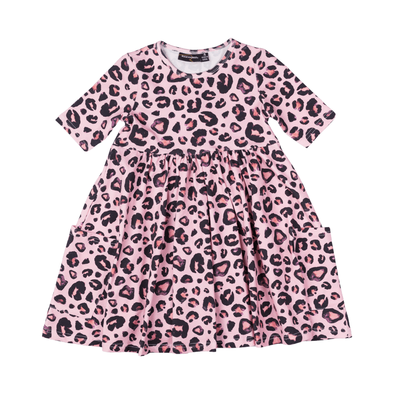 Rock Your Baby Pink leopard faye dress in pink