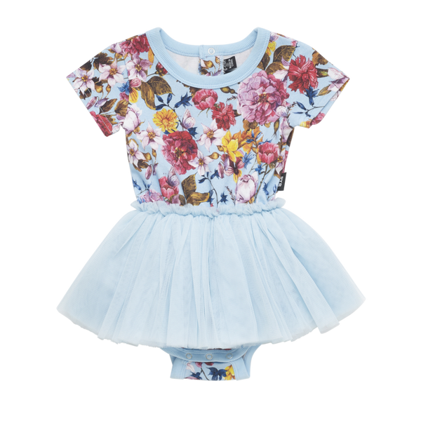Rock your baby nothing but flowers baby short sleeve circus dress in blue
