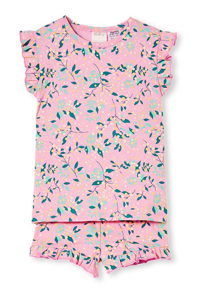 Milky wattle pyjamas in pink