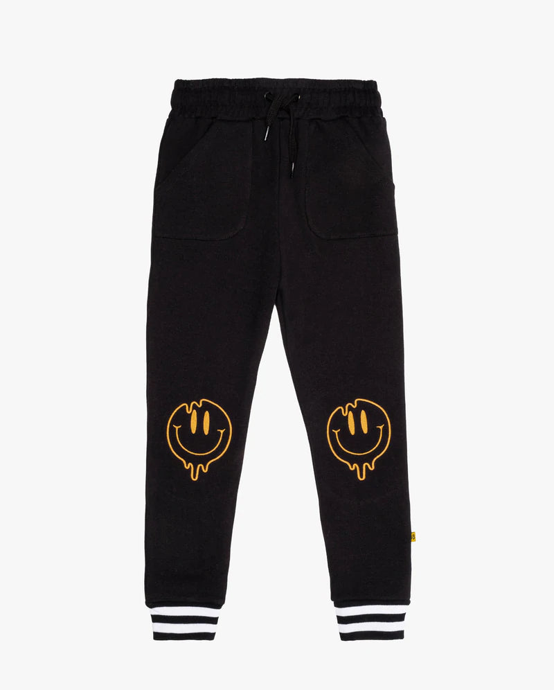 Band of Boys Oozing Smiles Fleece Joggers in black