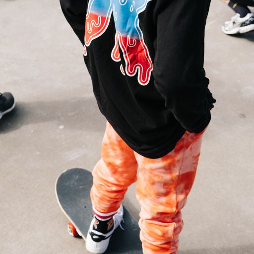 Band of Boys OK Gradient Fleece Raglan Crew in Black