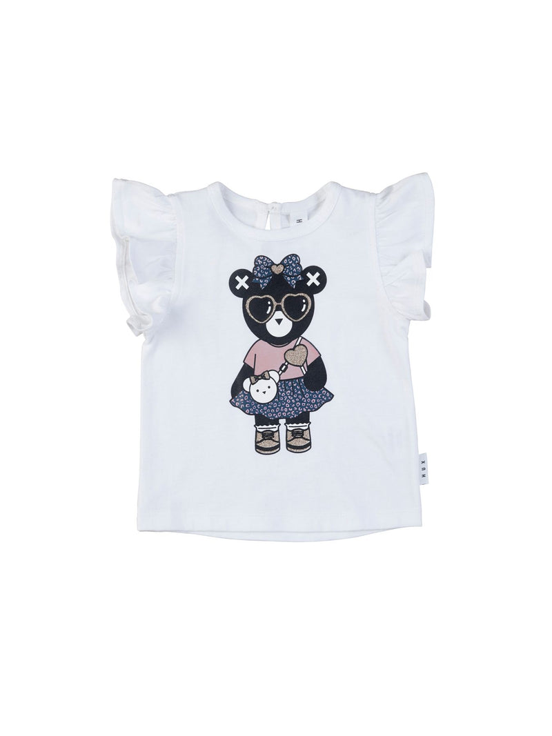 Huxbaby Hux girl Bow T-Shirt in white
