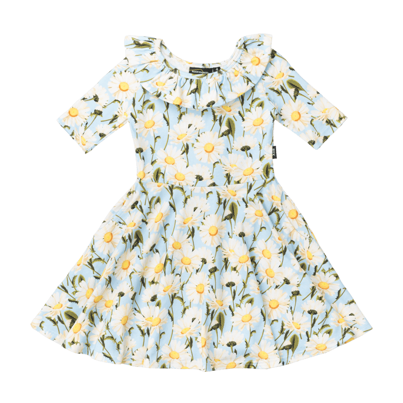 Rock Your Baby Daisy chain waisted dress in blue