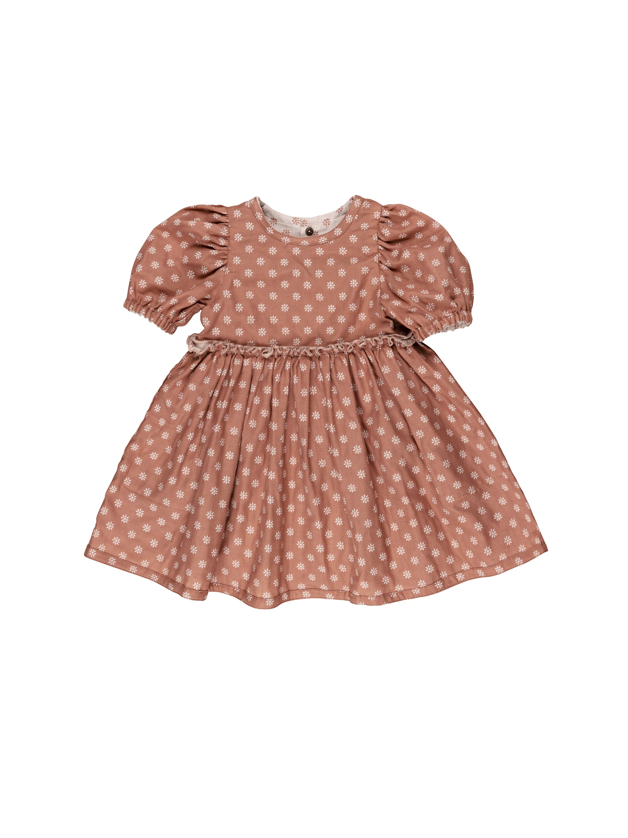 Huxbaby Reversible Puff Sleeve Dress Daisy Muslin