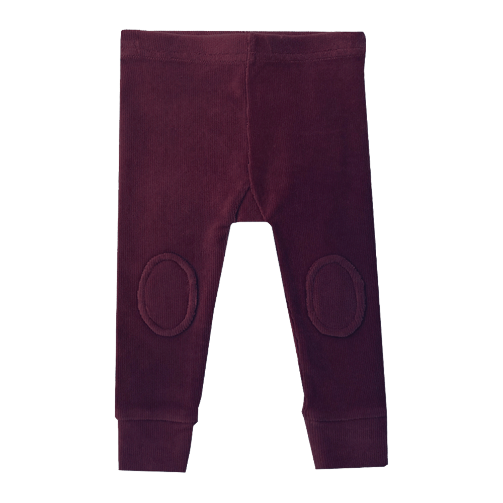 Rock Your Baby Baby knee patch tights plum in purple