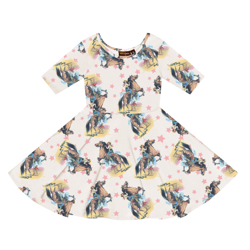 Rock your baby belle starr waisted dress in multi colour