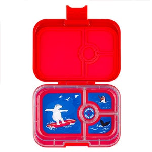 YumBox PANINO Bento Lunch Box Polar Bear in Roar Red