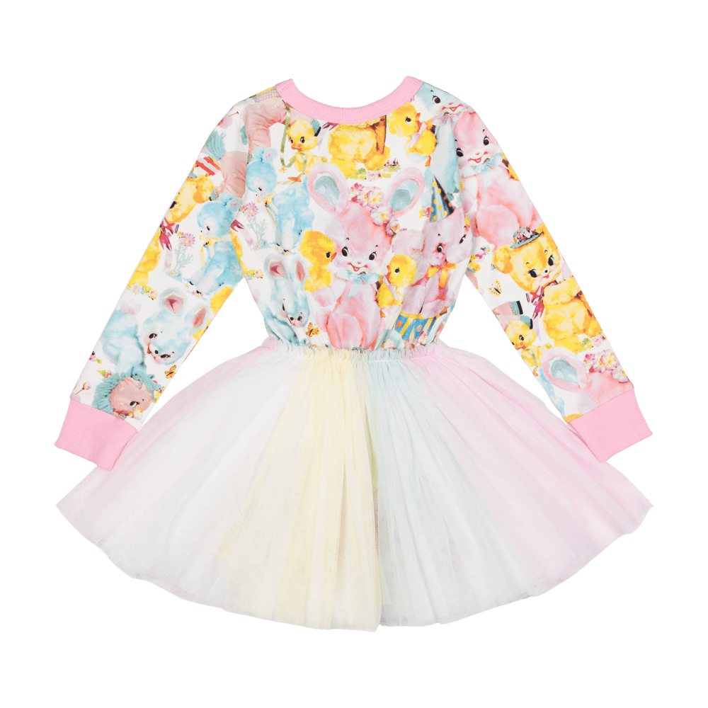 Rock your baby toy mania LS circus dress in multi colour