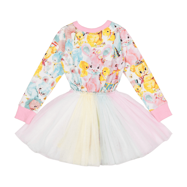 Rock your baby toy mania LS circus dress in multi colour