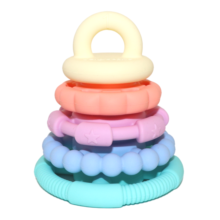 Jellystone Rainbow stacker and teether toy- pastel