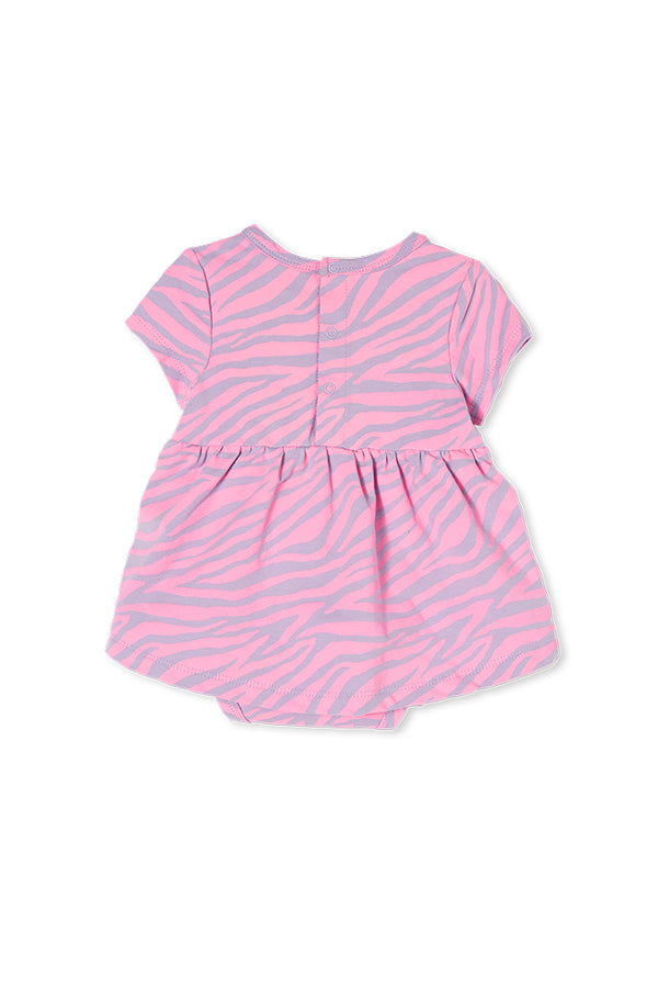Milky zebra baby dress in pink