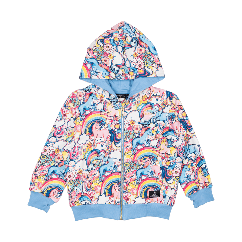 Rock Your Baby Unicorn Spectrum Zip Hoodie in multicolour