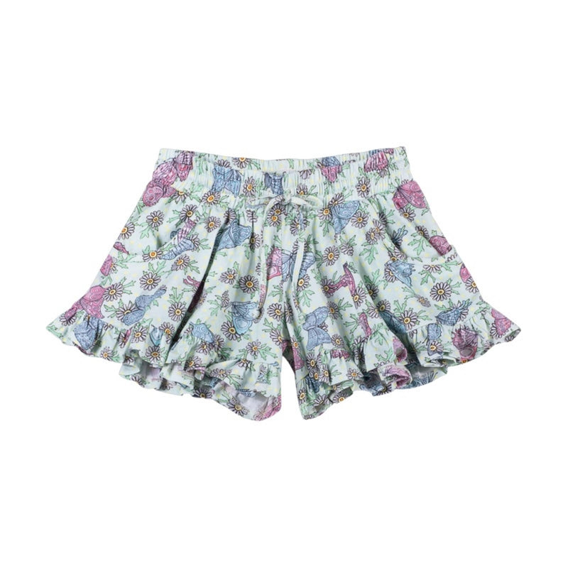 Paper Wings Frilled Shorts Butterfly Daisies